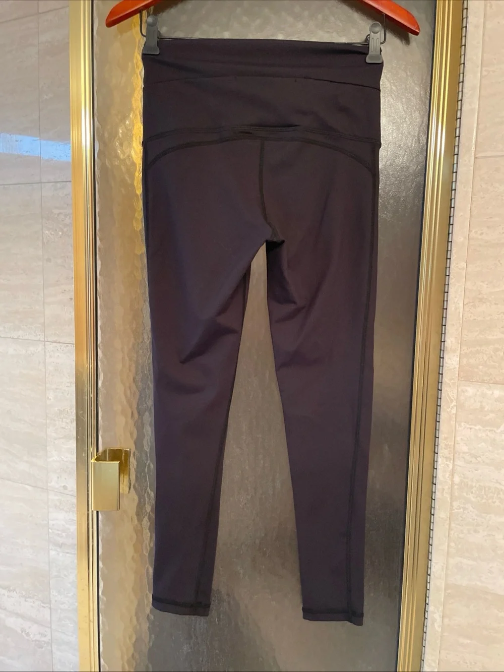 Womens Black High Rise Stretch Yoga Athletic Ankle Pants Size Medium